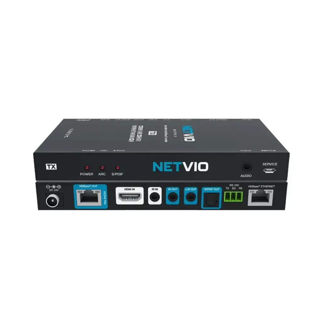 Netvio HDBaseT Extender Supporting 4K/60 HDR and 1080p With Ethernet and ARC