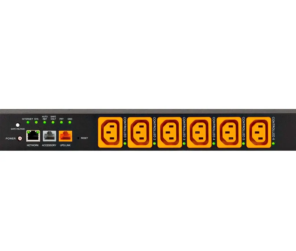 WattBox® 800I Series IP Surge Protector | 6 Individually Controlled & Metered Outlets