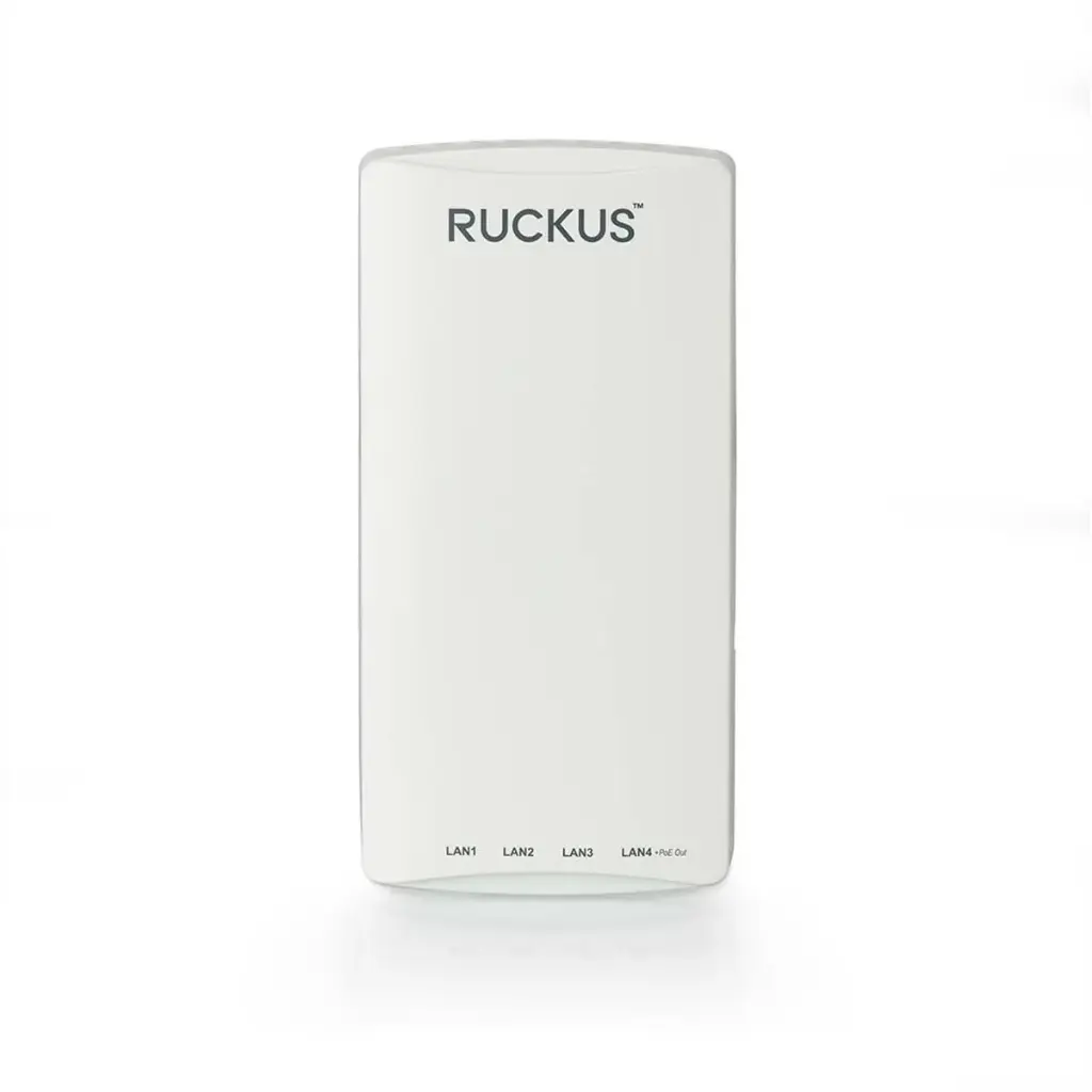 Ruckus H550 Unleashed - Wi-Fi 6 dual-band concurrent 2.4 GHz & 5 GHz, Wired/Wireless Wall Switch, BeamFlex+, 1 10/100/1000 & 4 10/100/1000 Ethernet Access Ports, POE in, PoE out (one port), USB port.  Does not include DC power supply.