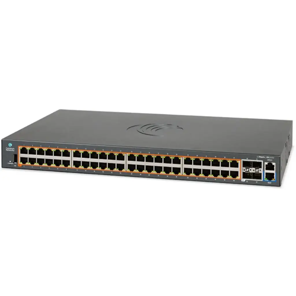 Cambium cnMatrix EX2052 48-port Non-PoE L2/L3 managed switch 48x1G and 4xSFP+ (10GbE) uplinks