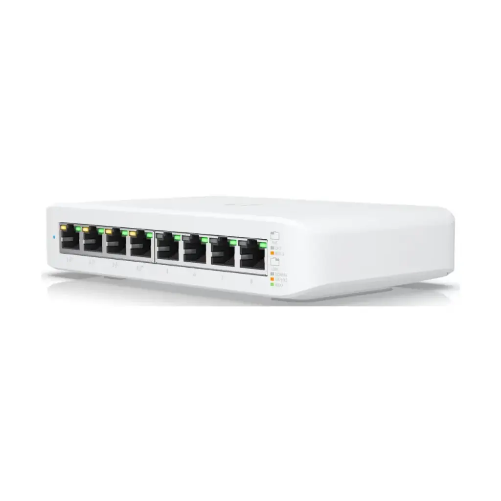 Ubiquiti UniFi 8 Port PoE+ L2 Ethernet Switch With 4x GbE PoE+, 4x GbE and 52W PoE Budget