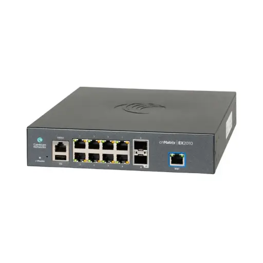 [CAM-EX2010] Cambium cnMatrix EX2010 8-port Non PoE 1GB L2 Switch, 2 x SFP, 20 Gb throughput